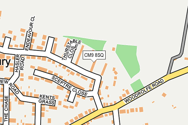 CM9 8SQ map - OS OpenMap – Local (Ordnance Survey)