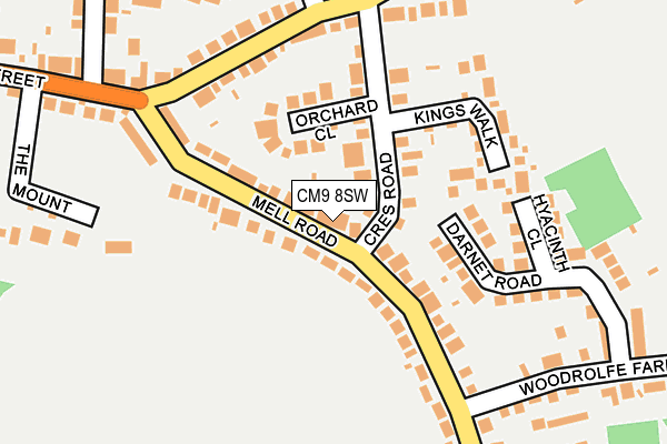 CM9 8SW map - OS OpenMap – Local (Ordnance Survey)