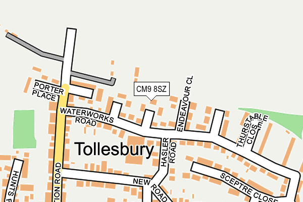 CM9 8SZ map - OS OpenMap – Local (Ordnance Survey)