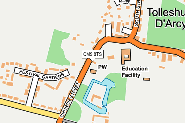 CM9 8TS map - OS OpenMap – Local (Ordnance Survey)