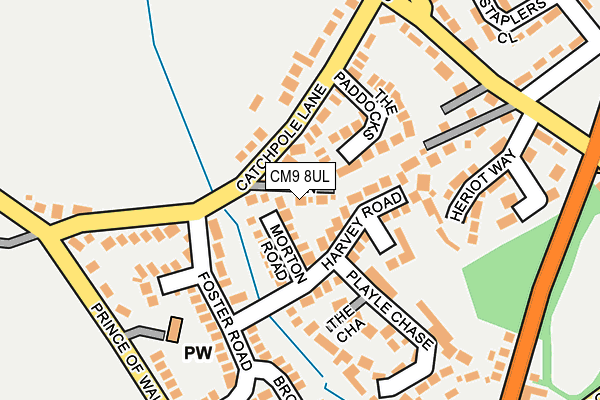 CM9 8UL map - OS OpenMap – Local (Ordnance Survey)