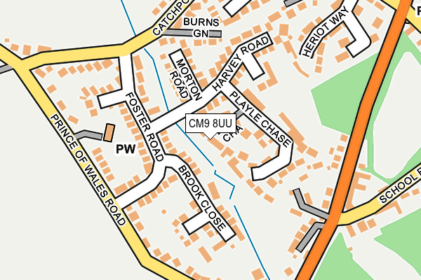 CM9 8UU map - OS OpenMap – Local (Ordnance Survey)