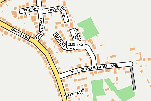 CM9 8XG map - OS OpenMap – Local (Ordnance Survey)