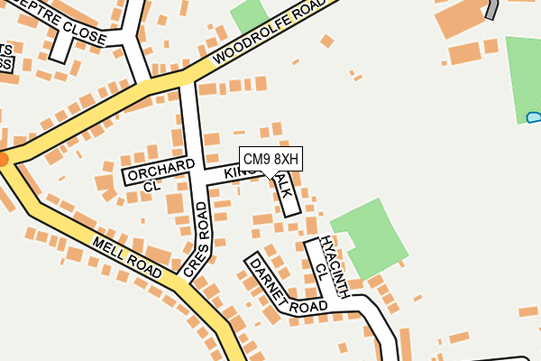 CM9 8XH map - OS OpenMap – Local (Ordnance Survey)