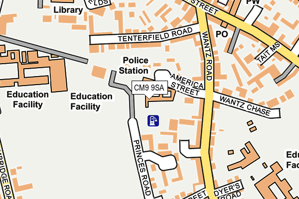 CM9 9SA map - OS OpenMap – Local (Ordnance Survey)