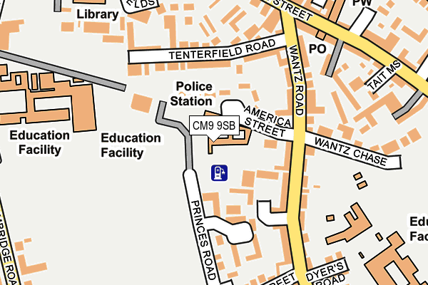 CM9 9SB map - OS OpenMap – Local (Ordnance Survey)