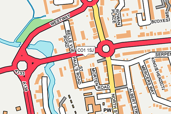 CO1 1SJ map - OS OpenMap – Local (Ordnance Survey)