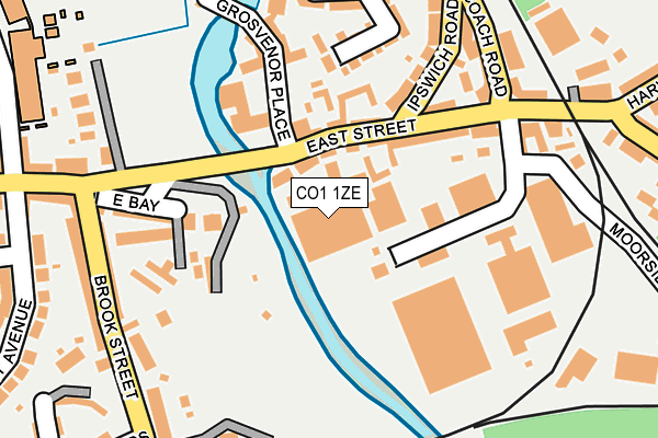 CO1 1ZE map - OS OpenMap – Local (Ordnance Survey)