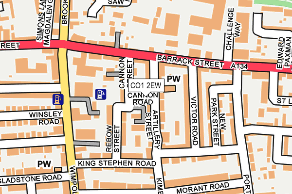 CO1 2EW map - OS OpenMap – Local (Ordnance Survey)