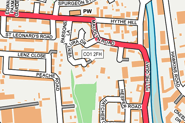 CO1 2FH map - OS OpenMap – Local (Ordnance Survey)