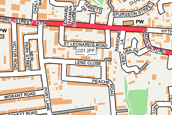CO1 2FP map - OS OpenMap – Local (Ordnance Survey)