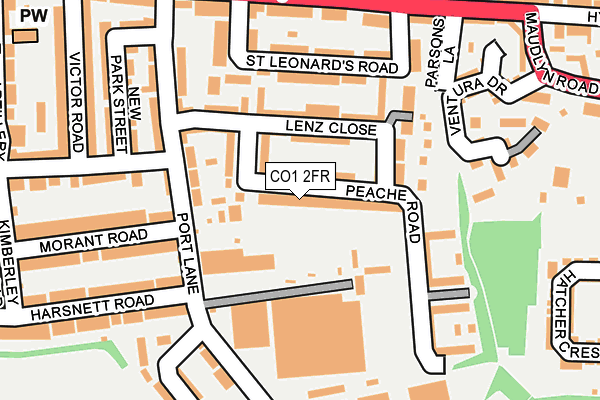 CO1 2FR map - OS OpenMap – Local (Ordnance Survey)