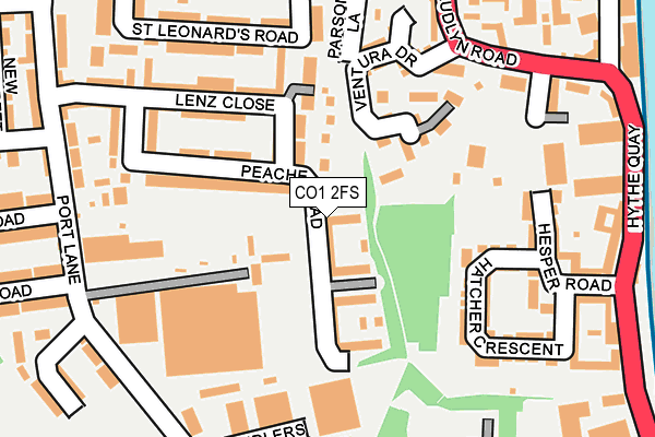 CO1 2FS map - OS OpenMap – Local (Ordnance Survey)