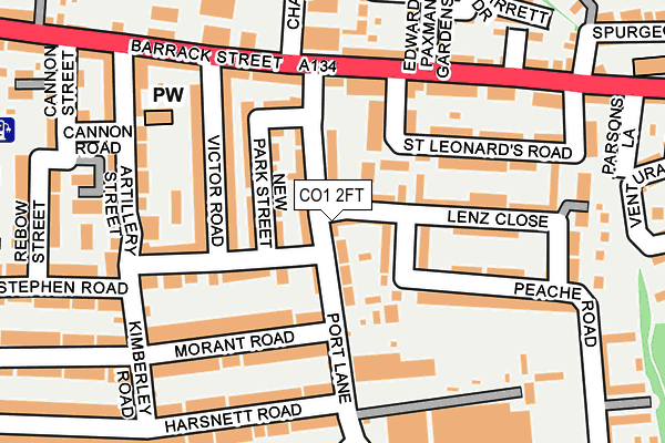 CO1 2FT map - OS OpenMap – Local (Ordnance Survey)