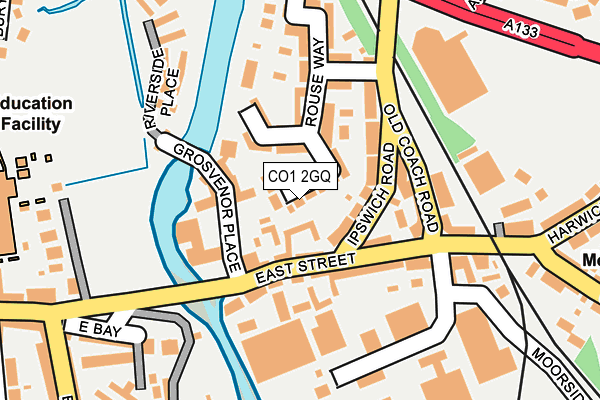 CO1 2GQ map - OS OpenMap – Local (Ordnance Survey)