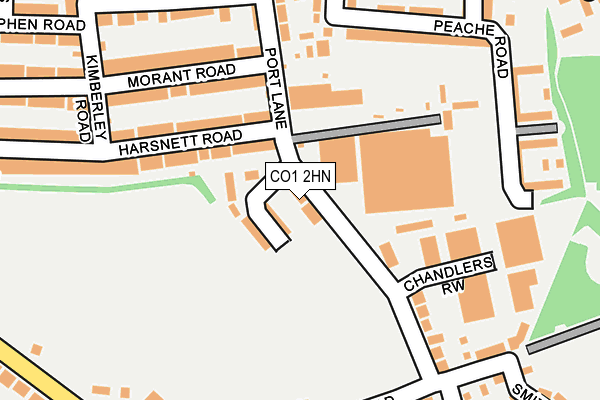 CO1 2HN map - OS OpenMap – Local (Ordnance Survey)