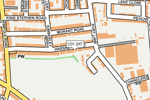 CO1 2HT map - OS OpenMap – Local (Ordnance Survey)
