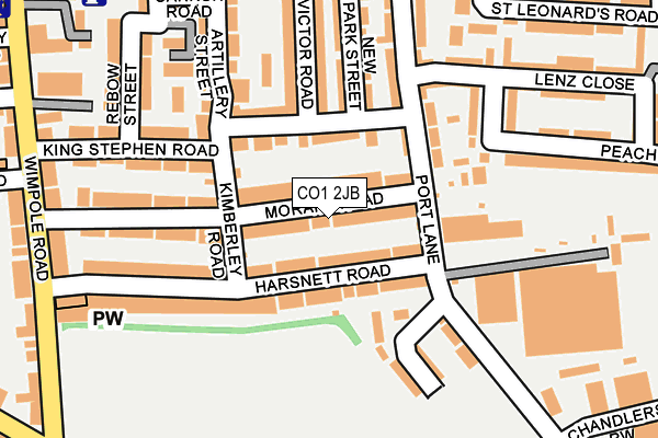 CO1 2JB map - OS OpenMap – Local (Ordnance Survey)