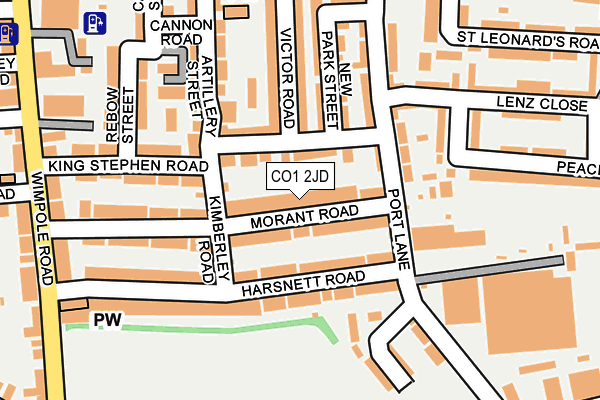 CO1 2JD map - OS OpenMap – Local (Ordnance Survey)
