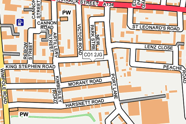 CO1 2JG map - OS OpenMap – Local (Ordnance Survey)