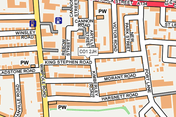 CO1 2JH map - OS OpenMap – Local (Ordnance Survey)