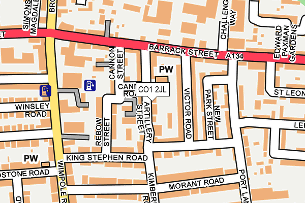 CO1 2JL map - OS OpenMap – Local (Ordnance Survey)