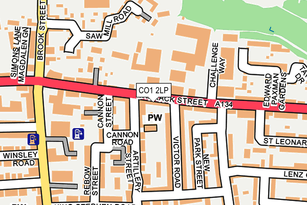 CO1 2LP map - OS OpenMap – Local (Ordnance Survey)