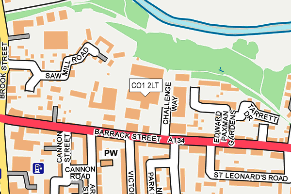 CO1 2LT map - OS OpenMap – Local (Ordnance Survey)