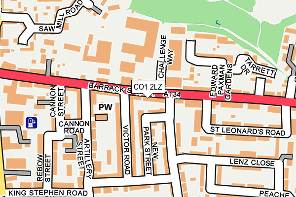 CO1 2LZ map - OS OpenMap – Local (Ordnance Survey)