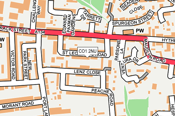CO1 2NU map - OS OpenMap – Local (Ordnance Survey)