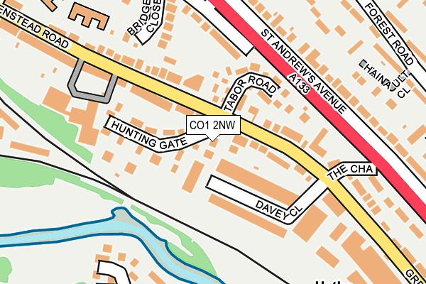 CO1 2NW map - OS OpenMap – Local (Ordnance Survey)