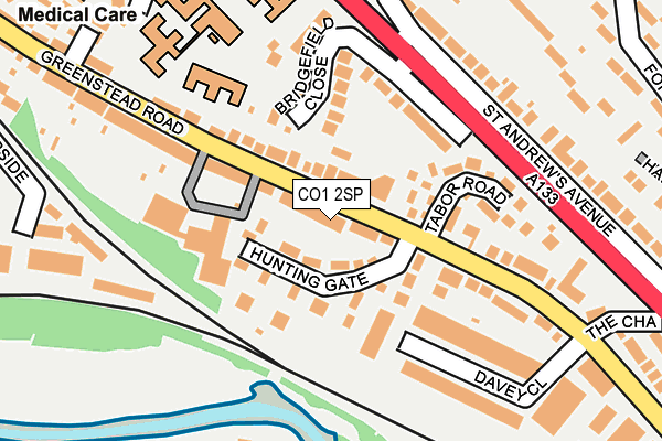 CO1 2SP map - OS OpenMap – Local (Ordnance Survey)