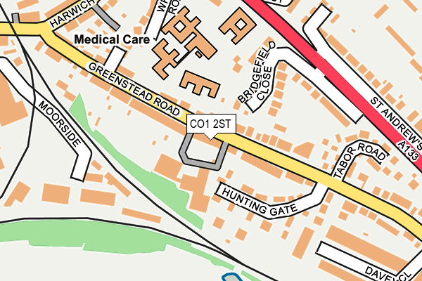 CO1 2ST map - OS OpenMap – Local (Ordnance Survey)