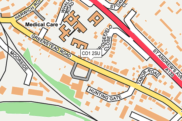 CO1 2SU map - OS OpenMap – Local (Ordnance Survey)