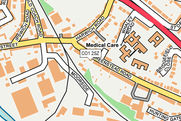 CO1 2SZ map - OS OpenMap – Local (Ordnance Survey)