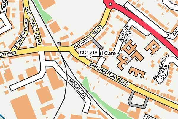CO1 2TA map - OS OpenMap – Local (Ordnance Survey)