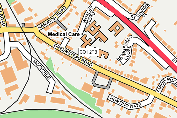 CO1 2TB map - OS OpenMap – Local (Ordnance Survey)