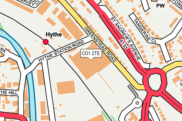 CO1 2TE map - OS OpenMap – Local (Ordnance Survey)