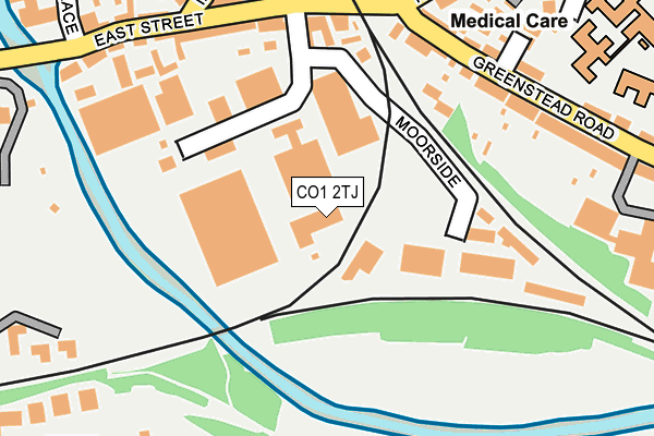 CO1 2TJ map - OS OpenMap – Local (Ordnance Survey)