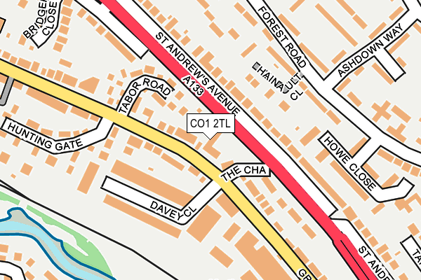 CO1 2TL map - OS OpenMap – Local (Ordnance Survey)