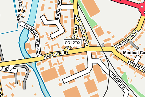 CO1 2TQ map - OS OpenMap – Local (Ordnance Survey)