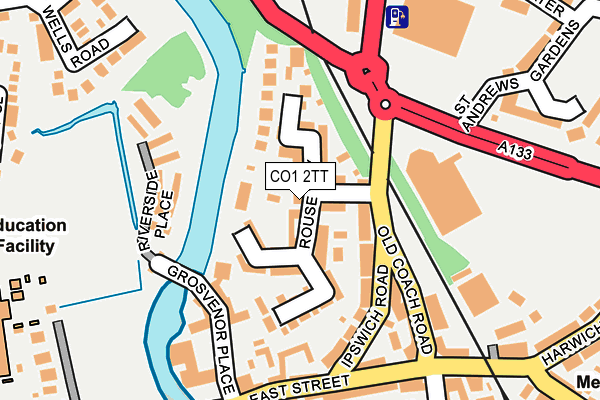 CO1 2TT map - OS OpenMap – Local (Ordnance Survey)