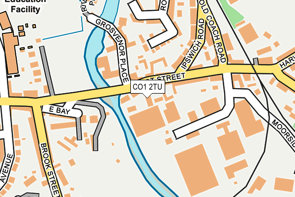 CO1 2TU map - OS OpenMap – Local (Ordnance Survey)