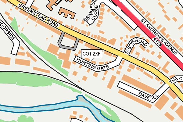 CO1 2XF map - OS OpenMap – Local (Ordnance Survey)