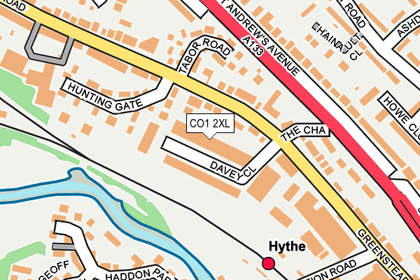 CO1 2XL map - OS OpenMap – Local (Ordnance Survey)