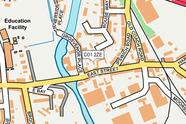 CO1 2ZE map - OS OpenMap – Local (Ordnance Survey)