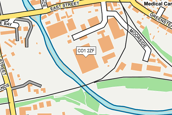 CO1 2ZF map - OS OpenMap – Local (Ordnance Survey)