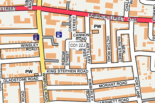 CO1 2ZJ map - OS OpenMap – Local (Ordnance Survey)