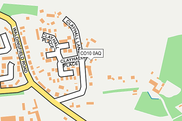 CO10 0AQ map - OS OpenMap – Local (Ordnance Survey)