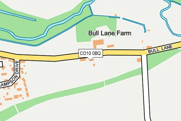 CO10 0BQ map - OS OpenMap – Local (Ordnance Survey)